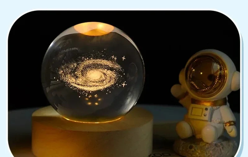 Clear Glass Crystal Ball Lamp