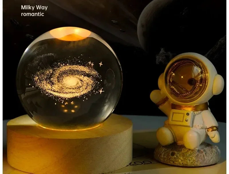 Clear Glass Crystal Ball Lamp