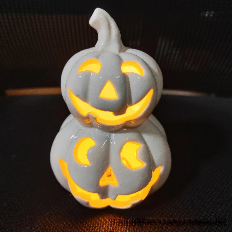 Spooky pumpkin lamp