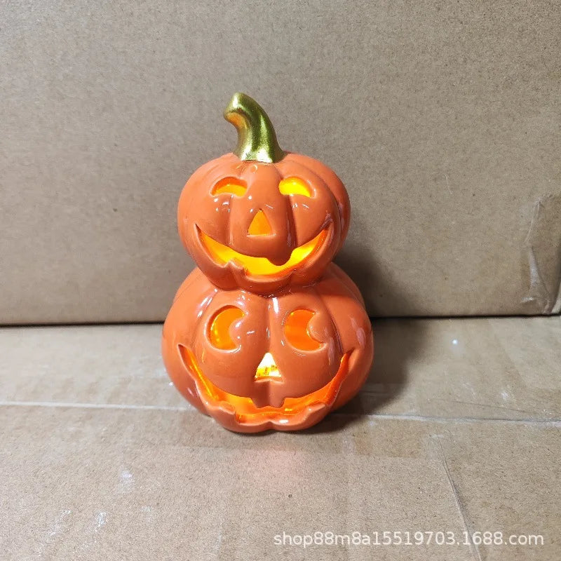 Spooky pumpkin lamp