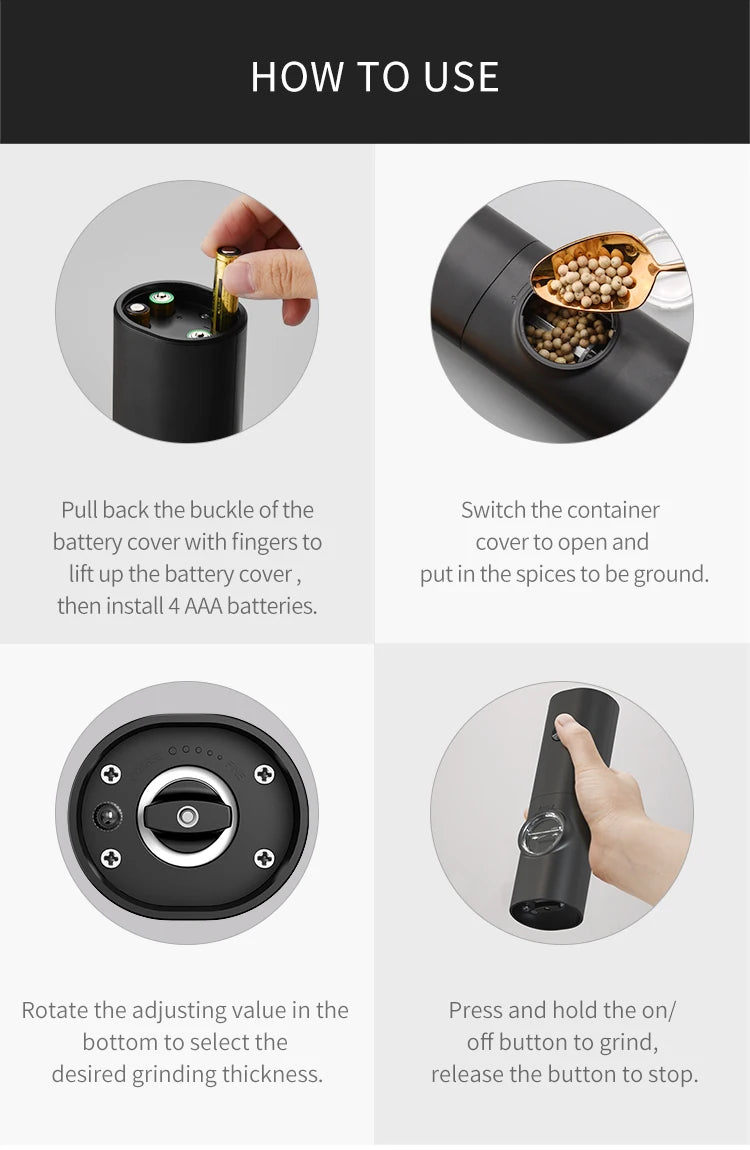Automatic Pepper And Salt Grinder