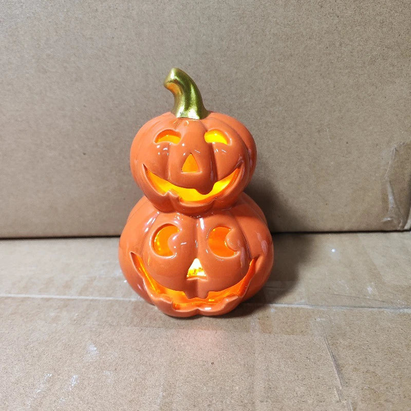 Spooky pumpkin lamp