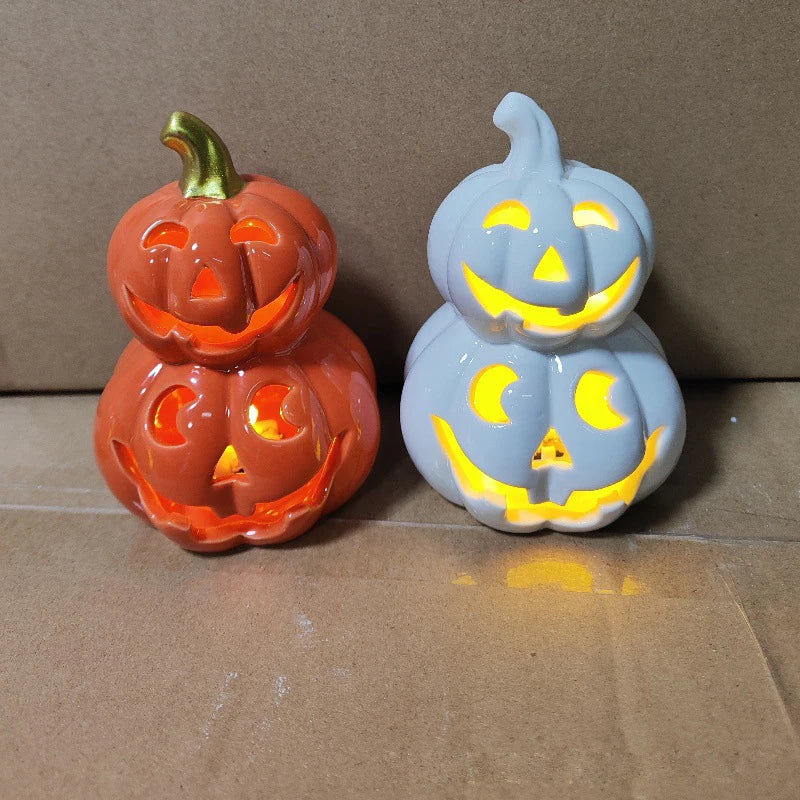 Spooky pumpkin lamp