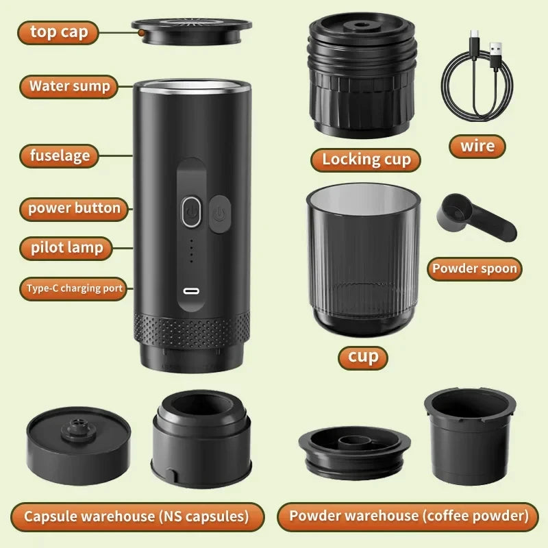 BrewX 3 in 1 Wireless Portable Espresso Machine