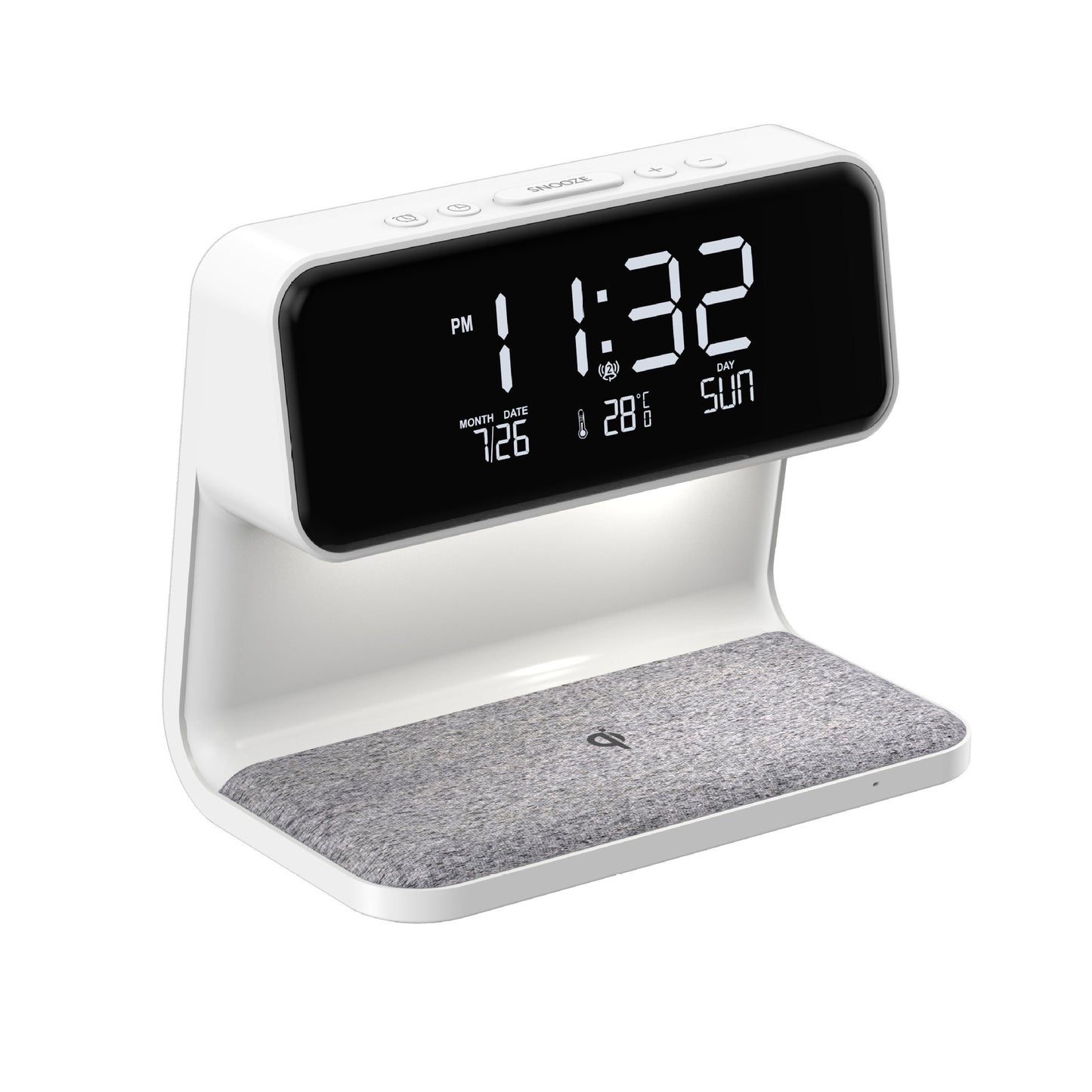 Bedside LCD Screen Alarm Clock & Phone Charging Lamp