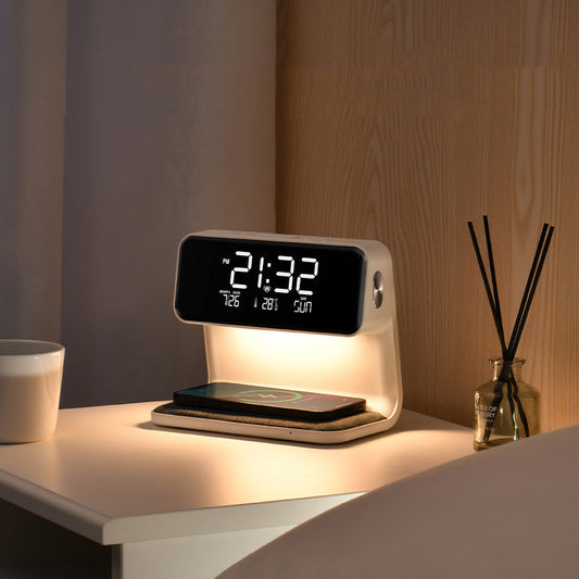 Bedside LCD Screen Alarm Clock & Phone Charging Lamp