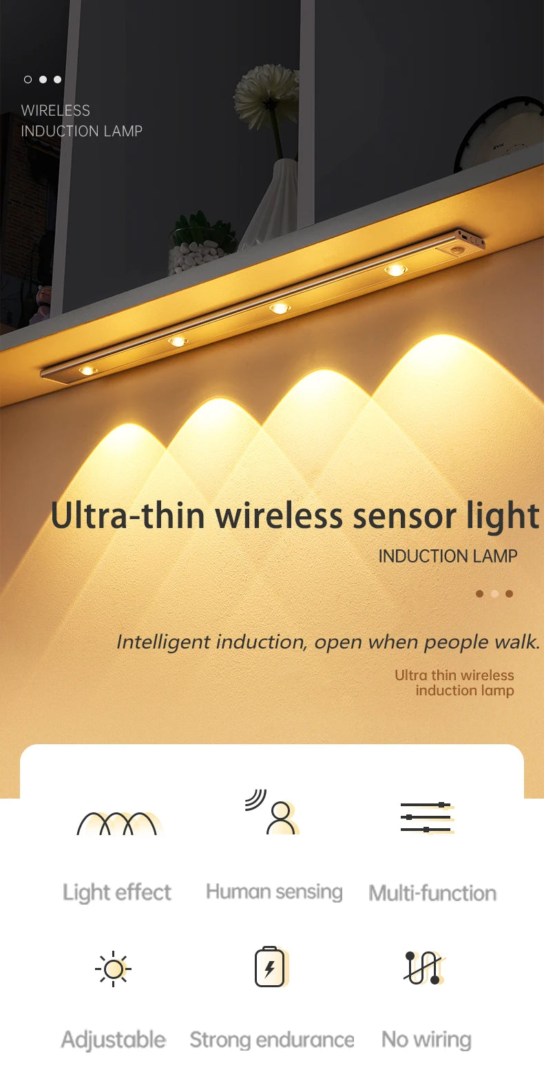 Aesthetic Motion Sensor LED Light